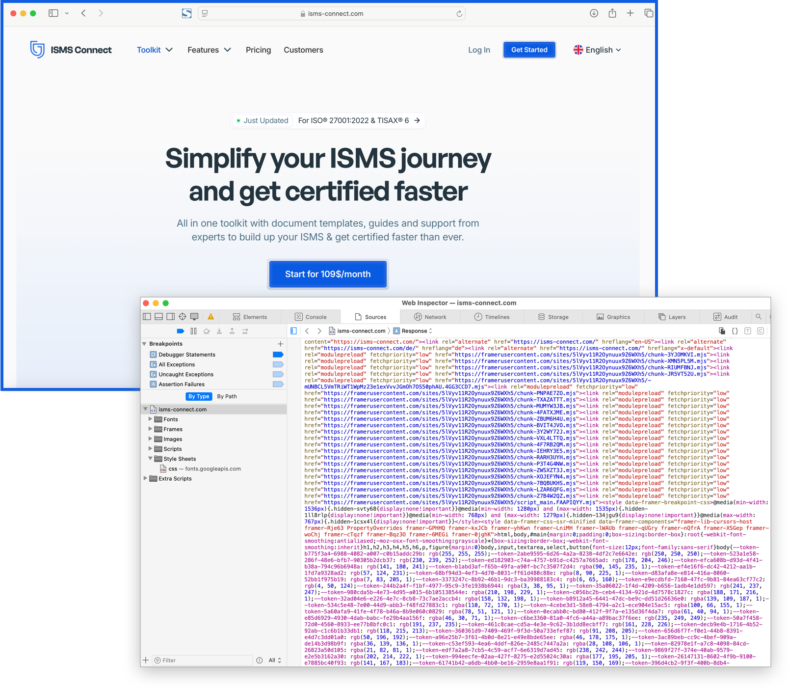 Framer’s plugin-generated HTML/CSS code